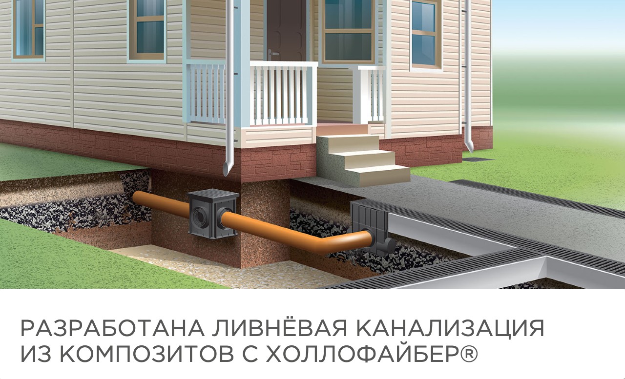 Разработана ливнёвая канализация из композитов с Холлофайбер®